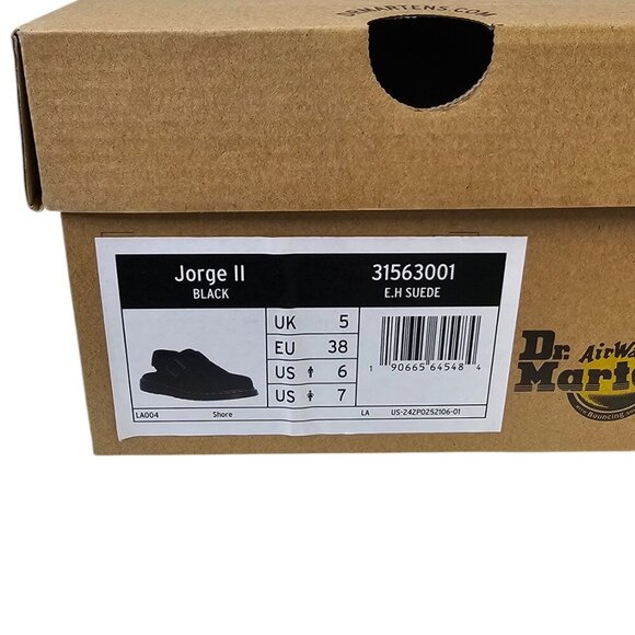 Dr Martens Womens Jorge ll, Slingback Mules, Clogs, Suede, Black, Size 7 - Picture 3 of 9